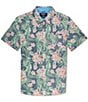 Color:Navy - Image 1 - The Resort Wear Friday Floral Print Shirt