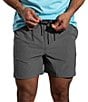 Color:Medium Grey - Image 3 - The Stonehendges 5.5#double; Inseam Stretch Hybrid Athletic Shorts
