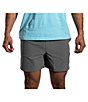 Color:Medium Grey - Image 5 - The Stonehendges 5.5#double; Inseam Stretch Hybrid Athletic Shorts