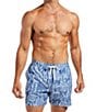 Color:Medium Blue - Image 1 - The Thigh-Napples 5.5#double; Inseam Classic Stretch Shorts