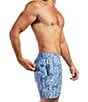 Color:Medium Blue - Image 2 - The Thigh-Napples 5.5#double; Inseam Classic Stretch Shorts