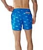 Color:Bright Blue - Image 2 - Family Matching Tides Magic Print Classic 5.5#double; Inseam Swim Trunks