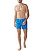 Color:Bright Blue - Image 3 - Family Matching Tides Magic Print Classic 5.5#double; Inseam Swim Trunks