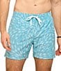 Chubbies Turquoise Tides 5.5#double; Inseam Swim Trunks - Image 1