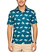 Chubbies Turtally Awesome Turtle Print Short Sleeve Performance Knit Shirt - Image 1