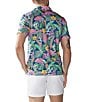 Color:Navy - Image 2 - Wild Flower Printed Short Sleeve Performance Polo Shirt