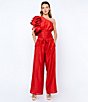 CIEBON Azra High-Rise Wide Leg Coordinating Pants, Color:Red - Image 4