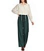CIEBON Azra Shimmer Voile Wide Leg Pull-On Pants - Image 3