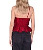CIEBON Clarissa Asymmetrical Neck Sleeveless Sculpted Pleated Jacquard Top - Image 2