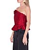CIEBON Clarissa Asymmetrical Neck Sleeveless Sculpted Pleated Jacquard Top - Image 3