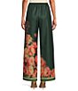CIEBON Petite Size Azra Floral Printed Wide Leg Pull-On Coordinating Pants - Image 2