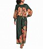 CIEBON Petite Size Azra Floral Printed Wide Leg Pull-On Coordinating Pants - Image 3