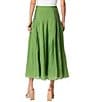 CIEBON Pheona High Waisted Pleated Coordinating Midi Skirt, Color:Green - Image 2