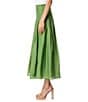 CIEBON Pheona High Waisted Pleated Coordinating Midi Skirt, Color:Green - Image 3