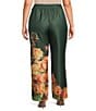 CIEBON Plus Size Azra Floral Printed Wide Leg Pull-On Coordinating Pants - Image 2