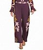 CIEBON Plus Size Mckenna Printed Wide Leg Coordinating Pants - Image 1