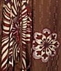 CIEBON Plus Size Rosamond Textured Floral Printed Collared Long Sleeve Midi Dress - Image 3