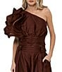 CIEBON Risa One Shoulder Mulit Tiered Ruffle Flutter Sleeve Coordinating Top - Image 1