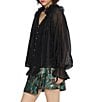 CIEBON Ziva Flutter Split V-Neck Long Sleeve Blouse Top - Image 3