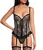 Cinema Etoile Amanda Dot Mesh Lace Push Up Bustier - Image 1