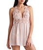 Cinema Etoile Kat Soft Cup Halter Chiffon Floral Embroidery Babydoll - Image 1
