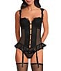 Cinema Etoile Molded Cup Mesh Bustier Lingerie Set - Image 1