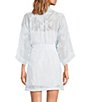 Cinema Etoile Satin Chemise & Sheer Butterfly Robe Set - Image 2