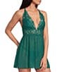Cinema Etoile Soft Cup Chiffon Embroidered Halter Babydoll - Image 1