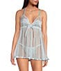 Cinema Etoile Soft Triangle Cup Tulle Babydoll With Panty