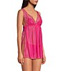 Cinema Etoile Solid Chiffon & Lace Open Side Babydoll - Image 3
