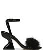 Color:Black - Image 2 - Circus NY by Sam Edelman Brenna Ostrich Feather Ankle Strap Dress Sandals