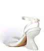 Color:Bright White - Image 3 - Brenna Ostrich Feather Ankle Strap Dress Sandals