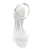 Color:Bright White - Image 5 - Brenna Ostrich Feather Ankle Strap Dress Sandals