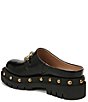 Color:Black - Image 4 - Annie Chain Bit Detail Platform Clogs