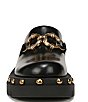 Color:Black - Image 6 - Annie Chain Bit Detail Platform Clogs