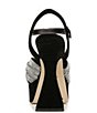 Color:Black - Image 3 - Audrea Jewel Velvet Platform Ankle Strap Dress Sandals