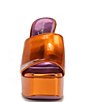 Color:Apricot Crush - Image 6 - Avery Metallic Platform Slide Sandals