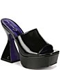 Color:Black - Image 1 - Avery Patent Platform Slip On Dress Sandals