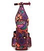 Color:Ginger Spice Multi - Image 3 - Bailey Floral Print Satin Ankle Strap Platform Pumps