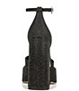 Color:Black - Image 3 - Bailey Shimmer Fabric Jewel Platform Ankle Strap Pumps
