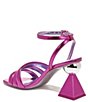 Color:Dark Orchid Haze/Pink - Image 6 - Bobbie Mismatched Metallic Puff Sculptural Heel Sandals