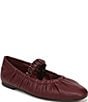 Circus NY by Sam Edelman Blythe Ruched Leather Mary Jane Ballet Flats - Image 1