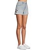 Color:Psychelic - Image 3 - Circus NY by Sam Edelman High Rise Floral Cut-Out Frayed Hem Denim Shorts