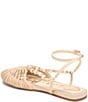 Circus NY by Sam Edelman Kassie Woven Leather Beaded Ankle Strap Flat Sandals - Image 4