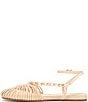 Circus NY by Sam Edelman Kassie Woven Leather Beaded Ankle Strap Flat Sandals - Image 5