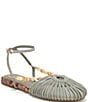 Circus NY by Sam Edelman Kassie Woven Suede Beaded Ankle Strap Flat Sandals - Image 1
