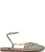 Circus NY by Sam Edelman Kassie Woven Suede Beaded Ankle Strap Flat Sandals - Image 2