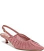 Circus NY by Sam Edelman Katia Ruched Suede Slingback Kitten Heel Pumps - Image 1