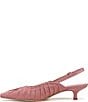 Circus NY by Sam Edelman Katia Ruched Suede Slingback Kitten Heel Pumps - Image 5