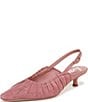 Circus NY by Sam Edelman Katia Ruched Suede Slingback Kitten Heel Pumps - Image 6